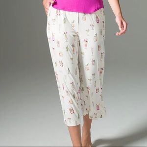 NWT Soma Cool Nights Crop Pant - Drinks On Me Mini - Size Medium